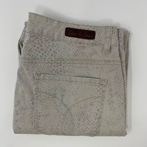 Calvin Klein Women's Jeans Beige/Gray Snake‎ Print Leggings Pant Size 12/31